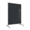Ghent EZ Mobile Glassboard, Aluminum Frame, Non-Magnetic, 75"H x 50"W, Black EZ1NA7550BK - alternate 1