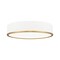 Z-Lite Bradley 1 Light Flush Mount, Matte White and Modern Gold, 20.25 In W 1018F20-MW-MGLD-LED - alternate 1