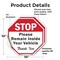 Signmission Stop Please Remain Inside Your Vehi, 10 inch X 10 inch, Vinyl Decal, 2PK OC-D-2PACK-10-197 - alternate 2