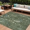 Homeroots 9' X 12' Fern Green And Beige Abstract Washable Indoor Outdoor Area Rug 631177 - alternate 1