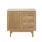 James Martin Vanities Laurent 36" Single Vanity, Light Natural Oak, w/ 3 CM Siberian Silestone Top 545-V36-LNO-3SFR - alternate 4