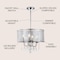 Jonathan Y Avah 17" Metal/Crystal Adjustable LED Drop Chandelier, Chrome JYL7466A - alternate 7