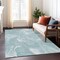 Homeroots 3' X 5' Teal Blue And Aqua Abstract Washable Indoor Outdoor Area Rug 587488 - alternate 3