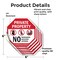 Signmission Private Property No Trespassing Sol, 6 inch X 6 inch, Vinyl Decal, 5PK OC-D-5PACK-6-141 - alternate 3