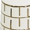 Homeroots 12" Ivory And Gold Geometric Cylindrical Ceramic Table Vase 574209 - alternate 3