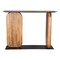 Homeroots 43" Black and Brown Genuine Marble and Solid Wood Solid Console Table 668883 - alternate 4