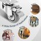 Powertec 3'' Swivel Plate Caster Wheels w/ Brake & 880 lbs Loads, Dual Locking PU Castor Wheels, 4PK 17208N - alternate 3