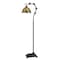 Homeroots 61" Bronze Floor Lamp With Green And Yellow Glass Dome Shade 526269 - alternate 1