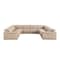 Homeroots Beige Leather Power Reclining U Shaped Eight Piece Corner Sectional 643954 - alternate 1