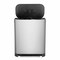 Happimess Beni Kitchen Trash/Recycling 16-Gallon Double-Bucket Step Trash Can w/ Odor Filter, Platinum Silver HPM1014A - alternate 3