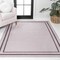 Jonathan Y Sloane Classic 2-Stripe Border Non-Slip Machine-Washable Light Purple/Dark Purple 4ft x 6ft Area Rug WSH125D-4 - alternate 3