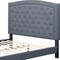 Homeroots Gray Tufted Upholstered Queen Bed Frame 526867 - alternate 3