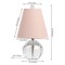 Jonathan Y Goddard 16" Crystal Ball/Metal LED Table Lamp, Clear/Pink JYL2079C - alternate 2