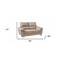 Homeroots 64in Beige And Silver Faux Leather Love Seat 329559 - alternate 3