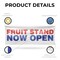 Signmission Fruit Stand Now Open, 18 Inch x 48 Inch, Vinyl Banner B-30664 - alternate 2