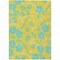 Homeroots 5' X 8' Yellow And Aqua Floral Washable Indoor Outdoor Area Rug 600055 - alternate 3