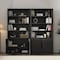 Manhattan Comfort Rivington 40in Bookcase Cabinet in Black - Set of 2 2-BC006-BK - alternate 3