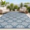 Jonathan Y Amora Traditional Mediterranean Tile Design Navy/Cream 3 ft. x 5 ft. Indoor/Outdoor Area Rug TSN206A-3 - alternate 1