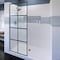 Fab Glass And Mirror Madeira French Style Grid Pattern Glass Shower Door, Matte Black, 34inin x 72in GSD-34-72ORB - alternate 2