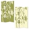 Homeroots 72" Green Canvas Folding Three Panel Screen Room Divider 274752 - alternate 3