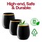Smarty Had A Party 12 oz. Black with Gold Elegant Stemless Plastic Wine Glasses (64 Glasses), 64PK 3712-BK-G-CASE - alternate 5