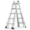 Edendirect 22 ft. Multi-Position Extension Aluminium Ladder with Wheels, A-Frame 300 lb. Weight Rating ED-W2529P201199 - alternate 1