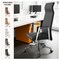 Leisuremod Aleen High-Back Office Chair in Upholstered Leather and Iron Frame with Swivel and Tilt, Black AOT19BLL - alternate 2