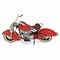 Homeroots 8" Red and Silver Metal Hand Painted Model Motorcycle Tabletop Sculpture 489416 - alternate 4