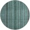 Homeroots 8' Teal Blue Aqua And Gray Round Striped Washable Indoor Outdoor Area Rug 616390 - alternate 2