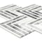 Apollo Tile Toscana 13x16 in. Polished Calacatta Bluette, Thassos White Chevron Mosaic Tile, 5PK APLEML88CV09A - alternate 3