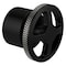 Brizo Litze Single-Handle Freestanding Tub Filler Handle Kit, Wheel Matte Black/Luxe Steel HW7032-BLSL - alternate 2