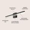 Jonathan Y Mario 30" 1-Light Modern Contemporary 360-Degree Rotatable Iron/Seeded Acrylic Integrated LED Vanity JYL7129A - alternate 4