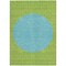 Homeroots 9' X 12' Lime Green And Blue Striped Washable Indoor Outdoor Area Rug 597179 - alternate 3