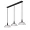 Z-Lite Lunelle Matte Black 3 Light Linear Chandelier 3051P12-3L-MB - alternate 3