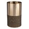 Happimess Asher Modern 4.13-Gallon 2-Tone Faux Wicker/Metal Cylinder Waste Basket, Bronze/Coffee HPM1102A - alternate 5