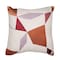 Homeroots 20" Ivory Red and Orange Geometric Cotton Blend Throw Pillow With Embroidery 549430 - alternate 2