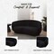 Leisuremod Faze Modern Curved Beige Velvet 3-Seater Sofa Couch, Fully Assembled FS75V-BL - alternate 4