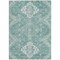 Homeroots 5' X 8' Aqua Teal Blue And Ivory Medallion Washable Indoor Outdoor Area Rug 589027 - alternate 6