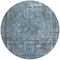 Homeroots 8' Blue And Gray Round Medallion Washable Indoor Outdoor Area Rug 616054 - alternate 3