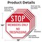 Signmission Stop Members Only No Trespassing, 10 inch X 10 inch, Aluminum Metal Signs, 5PK OC-A-5Pack-10-221 - alternate 3