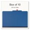 Pendaflex HD Pressboard Folder, 2/5-Cut Tab: Right, Expands 3", 3 Dividers, 8 Fasteners, Legal, Blue, 10PK 1006944 - alternate 2