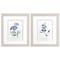 Homeroots Set Of Two Farmhouse Perinwinkle White Framed Wall Art, 2PK 476024 - alternate 1