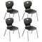 Correll Stacking Student Chair, 14in, Light Texture Seat, Chrome Legs, Black, 4PK CSCHR14-09-4PK - alternate 4