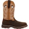 Georgia Boot Men's Waterproof Western Work Boot, 10 M, Alloy Toe, 11 in H, Brown/Orange, GB00672 GB00672 - alternate 1