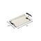 Homeroots 19in Silver Stainless Steel Serving Tray With Horn Handles 388898 - alternate 4