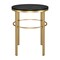 Homeroots 24" Brass And Black Wood And Steel Round End Table 544229 - alternate 3