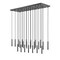 Z-Lite Forest 23 Light Linear Chandelier, Matte Black, 54 In W 919MP12-23L-MB-LED - alternate 2