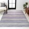 Jonathan Y Bande Distressed Ticking Stripe Non-Slip Machine-Washable Lavender/Ivory 5 ft. x 8 ft. Area Rug WSH121A-5 - alternate 2