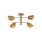 Vidalite Splay 4-Light Brass Ceiling Light With Adjustable Light Heads, Flush Mount Light Fixture CE1009389 - alternate 1