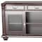 Homeroots 65in Dark Brown Solid Wood Enclosed and Open Storage TV Stand 285213 - alternate 3